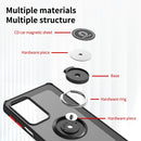 For Motorola Edge 20 Pro Q Shadow 1 Series TPU + PC Phone Case with Ring(Black+Red)