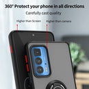 For Motorola Edge 20 Pro Q Shadow 1 Series TPU + PC Phone Case with Ring(Black+Red)