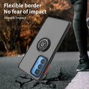 For Motorola Edge 20 Pro Q Shadow 1 Series TPU + PC Phone Case with Ring(Black+Red)