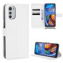 For Motorola Moto G22 / E32s 4GDiamond Texture Leather Phone Case(White)