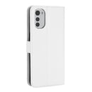 For Motorola Moto G22 / E32s 4GDiamond Texture Leather Phone Case(White)