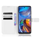 For Motorola Moto G22 / E32s 4GDiamond Texture Leather Phone Case(White)