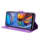 For Motorola Moto G22 / E32s 4G Diamond Texture Leather Phone Case(Purple)