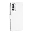 For Motorola Moto G71s / G82 / G52 4G Diamond Texture Leather Phone Case(White)
