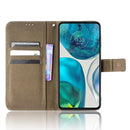 For Motorola Moto G71s / G82 / G52 4G Diamond Texture Leather Phone Case(Brown)