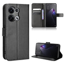 For OPPO Reno8 Pro Diamond Texture Leather Phone Case(Black)