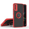 For TCL 20 XE Q Shadow 1 Series TPU + PC Phone Case with Ring(Red)