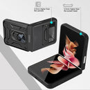 For Samsung Galaxy Z Flip4 Sliding Camera Cover Design TPU+PC Protective Phone Case(Black)