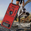 For Samsung Galaxy Z Flip4 Sliding Camera Cover Design TPU+PC Protective Phone Case(Red)