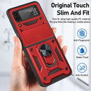For Samsung Galaxy Z Flip4 Sliding Camera Cover Design TPU+PC Protective Phone Case(Red)