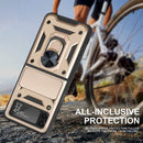 For Samsung Galaxy Z Flip4 Sliding Camera Cover Design TPU+PC Protective Phone Case(Gold)