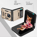 For Samsung Galaxy Z Flip4 Sliding Camera Cover Design TPU+PC Protective Phone Case(Gold)