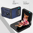 For Samsung Galaxy Z Flip4 Sliding Camera Cover Design TPU+PC Protective Phone Case(Blue)