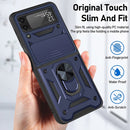 For Samsung Galaxy Z Flip4 Sliding Camera Cover Design TPU+PC Protective Phone Case(Blue)