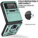 For Samsung Galaxy Z Flip4 Sliding Camera Cover Design TPU+PC Protective Phone Case(Green)