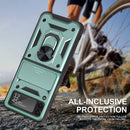 For Samsung Galaxy Z Flip4 Sliding Camera Cover Design TPU+PC Protective Phone Case(Green)