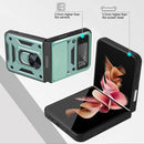 For Samsung Galaxy Z Flip4 Sliding Camera Cover Design TPU+PC Protective Phone Case(Green)