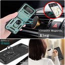 For Samsung Galaxy Z Flip4 Sliding Camera Cover Design TPU+PC Protective Phone Case(Green)