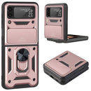 For Samsung Galaxy Z Flip4 Sliding Camera Cover Design TPU+PC Protective Phone Case(Rose Gold)