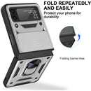 For Samsung Galaxy Z Flip4 Sliding Camera Cover Design TPU+PC Protective Phone Case(Silver)