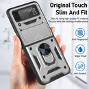 For Samsung Galaxy Z Flip4 Sliding Camera Cover Design TPU+PC Protective Phone Case(Silver)