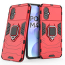 For Xiaomi Poco M4 5G / Poco M5 5G / 4G Shockproof PC + TPU Phone Case with Magnetic Ring Holder(Red)