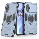 For Xiaomi Poco M4 5G / Poco M5 5G / 4G Shockproof PC + TPU Phone Case with Magnetic Ring Holder(Navy Blue)