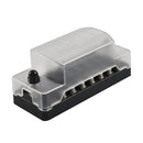 A5602-01 6 Way Fuse Box Blade Fuse Holder with Negative for Auto Car Truck Boat