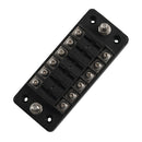 A5627 6 Way ATC Fuse Box Blade Fuse Holder Screw Terminals with Accessories for Auto Car Truck Boat