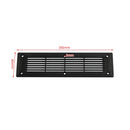 A6792 300x80mm Black Straight Louvered Ventilation Plastic Venting Panel Cover