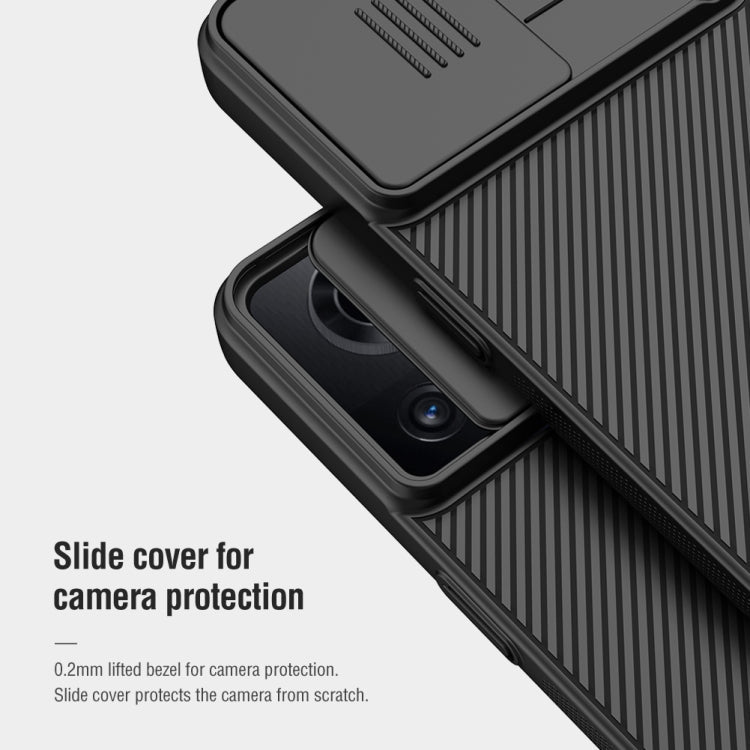 For OnePlus Ace 5G/10R 5G NILLKIN Black Mirror Series Camshield PC Phone Case(Black)