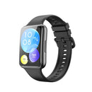 For Huawei Watch Fit 2 Solid Color Silicone Watch Band(Black)