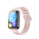 For Huawei Watch Fit 2 Solid Color Silicone Watch Band(Pink)