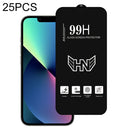 25 PCS High Aluminum Large Arc Full Screen Tempered Glass Film For iPhone 14 Max