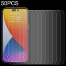 50 PCS 0.26mm 9H 2.5D Tempered Glass Film For iPhone 14 Pro Max