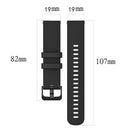For ID205 / Willful SW021 19mm Silicone Plaid Watch Band(Black)