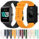 For ID205 / Willful SW021 19mm Silicone Plaid Watch Band(Black)
