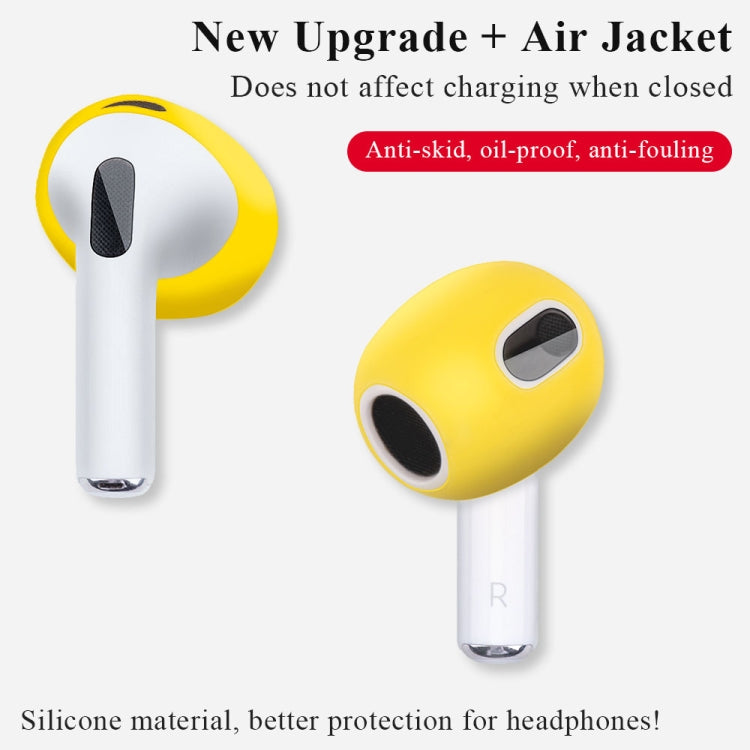 Ear Cap Silicone Protective Case for AirPods 3(Transparent White)