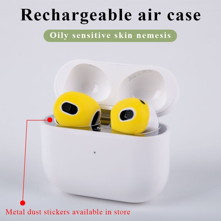 Ear Cap Silicone Protective Case for AirPods 3(Transparent White)