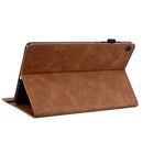 For Lenovo Tab M10 10.1 3rd Gen Skin Feel Solid Color Zipper Leather Tablet Case(Brown)