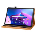 For Lenovo Tab M10 10.1 3rd Gen Skin Feel Solid Color Zipper Leather Tablet Case(Yellow)