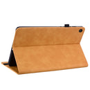 For Lenovo Tab M10 10.1 3rd Gen Skin Feel Solid Color Zipper Leather Tablet Case(Yellow)