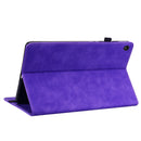 For Lenovo Tab M10 10.1 3rd Gen Skin Feel Solid Color Zipper Leather Tablet Case(Purple)