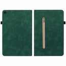 For Lenovo Tab M10 10.1 3rd Gen Skin Feel Solid Color Zipper Leather Tablet Case(Green)
