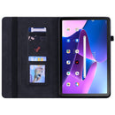 For Lenovo Tab M10 10.1 3rd Gen Skin Feel Solid Color Zipper Leather Tablet Case(Black)