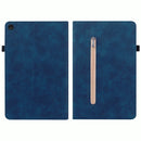 For Lenovo Tab M10 10.1 3rd Gen Skin Feel Solid Color Zipper Leather Tablet Case(Blue)