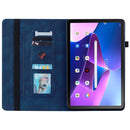 For Lenovo Tab M10 10.1 3rd Gen Skin Feel Solid Color Zipper Leather Tablet Case(Blue)