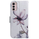For Motorola Moto G42 Coloured Drawing Leather Phone Case(Magnolia Flower)