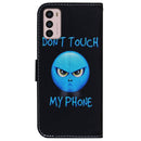 For Motorola Moto G42 Coloured Drawing Leather Phone Case(Anger)