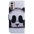 For Motorola Moto G42 Coloured Drawing Leather Phone Case(Panda)